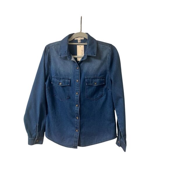 Cloth & Stone Essential Denim shirt Small NWT - Picture 1 of 4